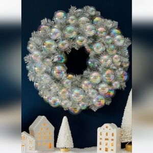 NIB Frontgate Grandin Road Silver Bubble Wreath SOLD OUT